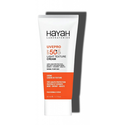 HAYAH LABORATORIES UVEPRO LIGHT TEXTURE CREAM SPF 50+ NORMAL TO DRY SKIN 50 ML